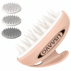 LISAAVO Growth, Scalp Brush, Hair Brush, Hair Massager Scalp, Head Massager for Hair Growth, Shampoo Brush for Women Men, Wet Dry Use, 3 Hardness Level Scalp Scrubber,Rosa