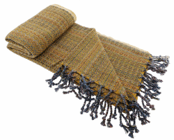 Stefano Ferrante Multicolour Hamamtuch Saunatuch Pestemal Fouta Strandtuch Badetuch Handtuch Baumwolle Backpacker 100x180 cm (Safran)