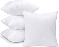 Utopia Bedding 4er Set Kissenfüllung 45 x 45 cm, Innenkissen Füllkissen Kopfkissen Sofakissen (Weiß)