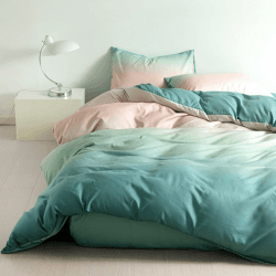 Soifox Bettwäsche 200x200 Grün Bettgarnitur - Bettwäsche Sets Microfaser Bettbezug 200 x 200cm mit Kissenbezug Bügelfrei & Knitterfrei Modern Deckenbezug mit Reißverschluss