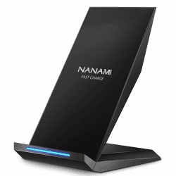 NANAMI Fast Wireless Charger, 15W Induktive Ladestation für Apple iPhone 16 15 14 13 12 Pro 12 11 XS Max XR X 8 Plus, Kabelloses Ladegerät Qi Phone Handy Charger Schnell für Samsung Galaxy S25 S24 S23
