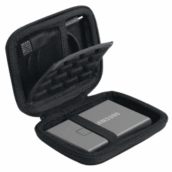Khanka Stoßfeste Tache Case für Samsung T7 Touch/ T7 Portable SSD 500GB 1TB 2TB. (Für 1 SSD, Mit stoßfester Schicht)