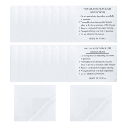 GWHOLE 20 Stück Reparaturflicken Flickzeug Luftmatratze Reparaturflicken Selbstklebend Reparatur Patch Tape Wasserfest Reparatur Aufkleber Transparent für Pool Schwimmbäder Schlauchboot 6,5 x 5,5 cm