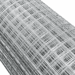 Wiltec Maschendrahtzaun 1 m x 10 m, 0,75 mm Drahtstärke 19x19 mm Maschengröße, Volierendraht 4-Eck aus Stahl verzinkt, Drahtgitter, Vogeldraht