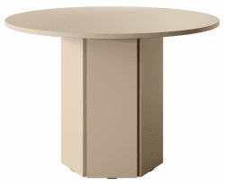 Selsey Esstisch Esszimmertisch Tisch Rund Durchmesser 104 cm Küchentisch Hexa Cappuccino