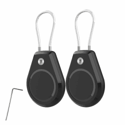 TAOYAOYAO Apple Airtag Airtag Anhänger Air Tages Apple Anhänger Apple Airtag Anhänger Airtag Halter Air Tag Anhänger (Schwarz, 2 Stück)