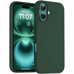 TOCOL für iPhone 16 Hülle Silikon, Stoßfest Anti-Rutsch Anti-Fingerabdruck Kratzfest Handyhülle für iPhone 16 Case, Alpengrün iPhone 16 Alpingrün