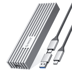 ORICO M.2 NVMe SSD Gehäuse auf USB-C PCIe Adapter 10 Gbps USB3.2 Gen2 für NVMe M-Key/M+B Key SSD 2230/2242/2260/2280, Upgraded M2 SSD Gehäuse aus Aluminium (Kühlweste, UASP, Trim, SMART, 4TB)-M232SV