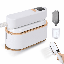 Mini Dampfglätter, 1200W Handheld Garment Steamer mit 150 ml Wassertank, 180° Faltbar Tragbarer Reise Dampfglätter, mit LED-Bildschirm zum Bügeln von Kleidung und Hemden, Weiß