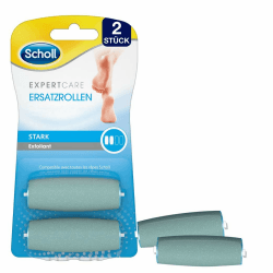 Scholl Expert Care Wet & Dry Ersatzrollen Stark – Nachfüller für die elektrischen Hornhautentferner von Scholl – Mit Meeresmineralien – 2 Rollen