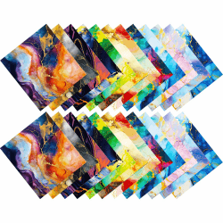 24 Blatt Marmor Muster Papier, 12 Designs Scrapbook-Papier, 6X6 Aquarellkarton Block, Scrapbook-Zubehör Set Marmorbronzierungs-Bastelpapierblöcke Für DIY Scrapbook-Erstellung