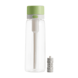 Amazon Basics Wasserflasche mit Filter, BPA-freies Tritan, 600 ml (Grün)