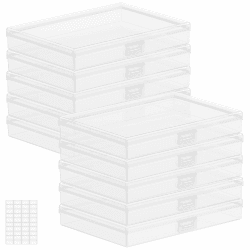 Lifewit Fotoaufbewahrungsbox 10 x 15 cm Fotoetui, 10 innere Fotohalter, durchsichtige Fotoboxen zur Aufbewahrung, Foto-Organizer aus Kunststoff für Saatgut, Karten, Handwerk, Aufkleber