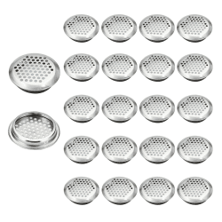 WUDQIJI Edelstahl Lüftungsgitter 12 Stück Ø 53mm Belüftungsgitter Edelstahl Entlüftungsloch Kleiderschrank Lüftungsgitter Entlüftungsgitter für Outdoor Küche Kleiderschrank Silber (53MM)
