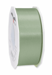 Präsent C.E. Pattberg Satin altgrün, 25 m Satinband zum Einpacken von Geschenken, 40 mm Breite, Geschenkband zum Dekorieren & Basteln, Dekoband, Anlass 25 m x 40 mm Altgrün