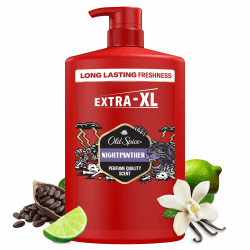 Old Spice Nightpanther 3in1 Duschgel & Shampoo für Männer, 1L, langanhaltender, frischer Duft in Parfümqualität, Tiefenreinigung für Haare-Gesicht-Körper, sanftes Hautgefühl