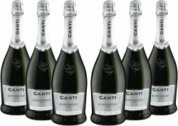 Canti - Secco, trockener WeiÃŸwein 10,5%, italienische Glera-, Trebbiano- und Garganega-Trauben, fruchtiger und frischer Geschmack, 6x750 ml