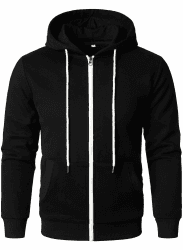 HOOD CREW Kapuzenpullover mit Reißverschluss für Herren Langarm Kapuzenjacke Sweatshirts Sport Casual Hoodie