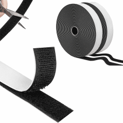 Klettband Selbstklebend Extra Stark, 8Mx20mm Doppelseitig Klettband Mit Klettverschluss Breit Selbstklebendes Klebepad Flauschband Und Hakenband Für Fliegengitter, Couch-Kissen,DIY