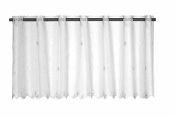 Elbersdrucke Bistrogardine Sun Valley 00 weiß transparent 48x138 cm Scheibengardine Kurzgardine für Wohnzimmer Schlafzimmer Flur Küche Küchenfenster Privatsphäre Sonnenschutz195052