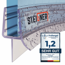 STEIGNER Duschdichtung, 40cm, Glasstärke 3,5/4/ 5 mm, Vorgebogene PVC Ersatzdichtung für Runddusche, UK13