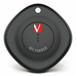 Verbatim My Finder, Bluetooth Tracker für Rucksack, Koffer, Geldbörse, Schlüssel und Co, kompatibel mit Apple „Wo ist?“, Schlüsselfinder mit austauschbarer Batterie