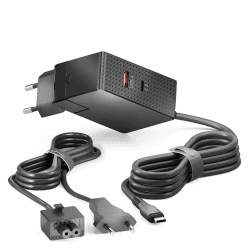 Vuelogic USB-C Netzteil 100W, GaN Technologie, Schnellladegerät PD, Multiport Adapter, Ladegerät für Laptop und Mobile Geräte, Schwarz