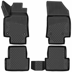 WALSER XTR Gummi Fussmatten Auto kompatibel mit Citroen C3 Aircross II 06/2017-Heute, 100% passgenaue Auto Fußmatten, robuste Universal Fußmatte Auto, Gummimatten Auto, Auto Fussmatten Gummi