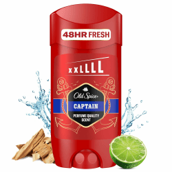 Old Spice Captain Deostick für Männer 85 ml, 24/7 Frischhh bei täglicher Anwendung, lang anhaltender Duft in Parfumqualität, Schutz vor Gerüchen, 0 % Aluminiumsalze, unsichtbar auf Schwarz und Weiß