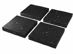 Waschmaschinen Schwingungsdämpfer Pads - 4er Set - 15 mm stark Gummipads Anti Vibrationsdämpfer für Möbel, Schränke, Maschinen, Badezimmer Antirutschunterlage 9x9x1,5cm