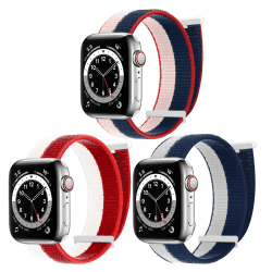 chinbersky 3 Stück Sport Loop Armband Kompatibel mit Apple Watch Armband 44mm 38mm 42mm 40mm 41mm 45mm 46mm 49mm, Verstellbares Nylon Klett Ersatzband für iWatch Series 10/9/8/7/6/5/4/3/2/1/SE 42mm/44mm/45mm/46mm/49mm(Serles 3 2 1) Vereinigtes Königreich/