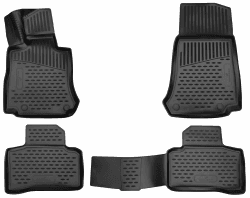 Walser XTR Gummi Fussmatten Auto kompatibel mit Mercedes-Benz GLC 06/2015-2023, GLC Coupe 06/2016-2023, 100% passgenaue Auto Fußmatten, robuste Universal Fußmatte Auto, Gummimatten Auto