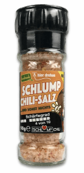 Schlump-Chili⎥CHISA⎥mittelscharfes Habanero-Chilisalz Gewürzmühle mit Edelstahlmahlwerk (1x 60g)