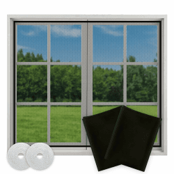 2pcs Anti-Fliegen-Netz Fenster, Fliegengitternetze für Fenster, Insektenschutz Fenster Netz，für Schützen die Familie vor Insekten（150X180cm）