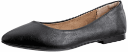 Amazon Essentials Damen Ballerinas mit spitzem Zehenbereich 37.5 EU Schwarz Kunstleder