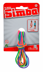 Simba 107302096 - Gummi Twist, Hüpfgummi, Regenbogenfarben, Länge 3 Meter, Gespannte Doppellänge 2,5 Meter, ab 5 Jahren