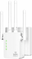 WLAN-Extender-Signalverstärker für bis zu 5000 sq.ft und 56 Geräte, Verstärker mit großer Reichweite und Ethernet-Anschluss, Zugangspunkt, 1-Tasten-Einrichtung, Alexa-kompatibel