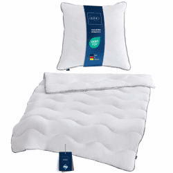 LILENO HOME Premium Ganzjahresdecke 135x200 cm + Kissen 80x80 cm [1er Set] mit Sanitized Hypoallergen - weiche Bettdecke 135x200 cm + Kissen 80x80 cm - für Sommer u. Winter - waschbar bis 95°C