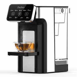 ZACHVO Heißwasserspender KEI906 (ohne Filter) - 2600W schnelles Erhitzen, 4 Temperaturstufen, 5 Wassermengen, 3L Wassertank, kompakt für Küche, Büro & Zuhause, Schwarz