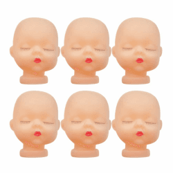HEALLILY 10 stücke lebendige Baby Puppe Kopf Keychain zubehör für DIY Handwerk Kunst malerei körperteil ersatz Baby Shower Party Favors Geschenke