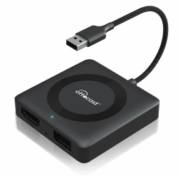 OTTOCAST Car TV Mate Pro, Drahtloser CarPlay Adapter & TV Konverter, Wireless CarPlay iPhone Adapter für Autos, HDMI Multimedia Adapter für TV Sticks, Kompatibel mit Autos mit Wired CarPlay