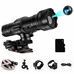 LXMIMI Sportkamera HD 1080P Mini DV Kamera, 120° Motorrad Sport Kamera, Helm Action Kamera, Fahrrad Sport Video Kamera, Outdoor Torchlight Sport Kamera mit 32GB Micro SD Karte Beinhaltet