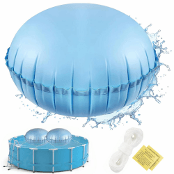LeapBeast Poolkissen Winter,Luftkissen Pool,Luftkissen Pool Winter zur Poolabdeckung,Perfektes Zubehör Wintermittel zur Pool Überdachung,Abdeckung im Winter und bei schlechtem Wetter (himmelblau rund)
