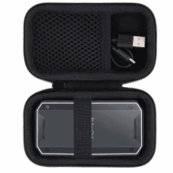 Khanka Hartschalenkoffer für SanDisk Professional 1TB 2TB 4TB PRO-G40 SSD, tragbare Speicherabdeckung für Thunderbolt 3 externes Solid State Drive, nur Gehäuse (Schwarz)