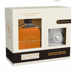 Woodford Reserve Bourbon Whiskey - Ein hochwertiges Geschenk - Perfekt ausgewogen mit würzigen und süßen Noten von Früchten und Vanille - 0.2L/43.2% Vol.