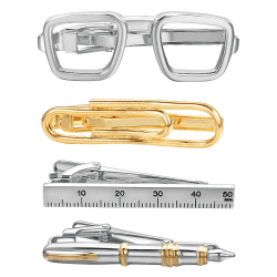 RunootPR Lustige Krawattennadel Set Gold Silber Krawattenklammer Personalisiert für Herren Schmuck Geschenk