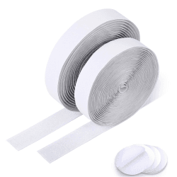 Vicloon Klettband Selbstklebend Extra Stark, 8M Doppelseitig Klebende mit Klettverschluss Selbstklebendes Klebepad Flauschband und Hakenband, 20mm Breit - Weiß