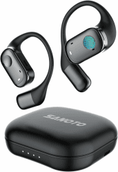 SANOTO Open Ear Kopfhörer Bluetooth 5.3, Touch Controlled Air Conduction Ohrhörer Kopfhörer Kabellos Bluetooth Kopfhörer Sport, IPX6 Wasserdicht,30H Spielzeit,Geeignet für Bewegung, Spiele