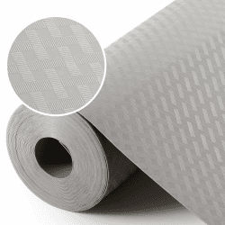 Schubladenmatte Nicht Klebende Haltbarem Schubladenauskleidung Antirutschmatte Eva Material Wasserdichtem Matte Schneidbar Platzsets für Regale Schränke Schubladen Kühlschranke Hause Büro 44.5 x 400CM Hell Grau 45B x 400L cm