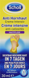 Scholl Anti-Hornhaut Creme Intensiv Creme gegen Hornhaut Feuchtigkeitscreme für Füße - wirksame Hornhautreduktion nach einer Anwendung - intensive Fußpflege - 30 ml
